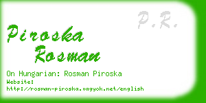 piroska rosman business card